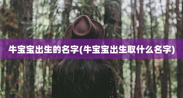 牛宝宝出生的名字(牛宝宝出生取什么名字)