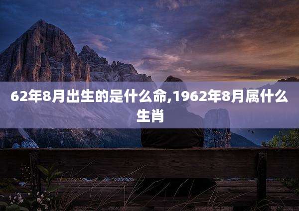 62年8月出生的是什么命,1962年8月属什么生肖