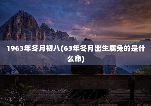 1963年冬月初八(63年冬月出生属兔的是什么命)