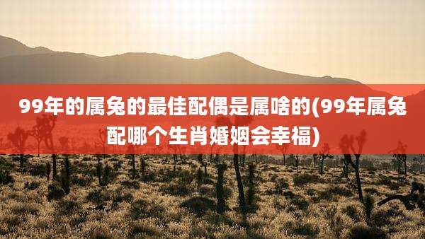 99年的属兔的最佳配偶是属啥的(99年属兔配哪个生肖婚姻会幸福)