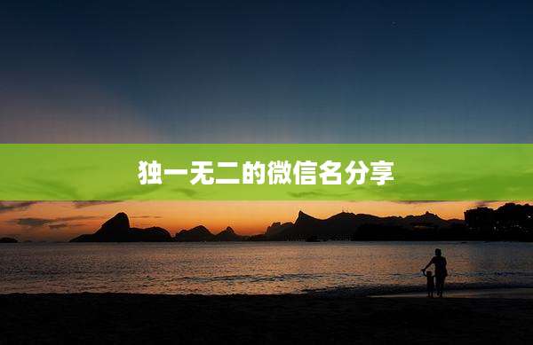 独一无二的微信名分享