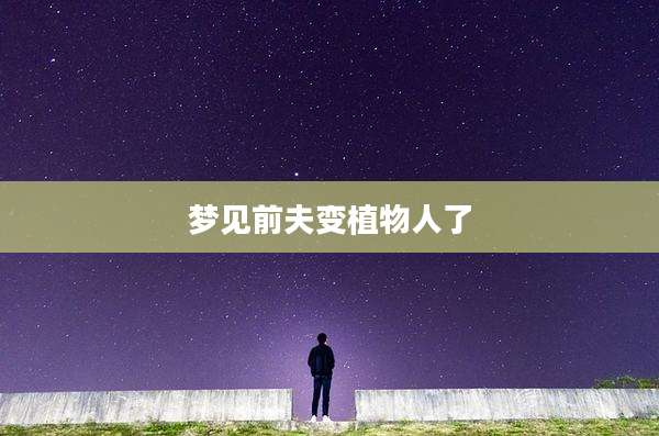 梦见前夫变植物人了
