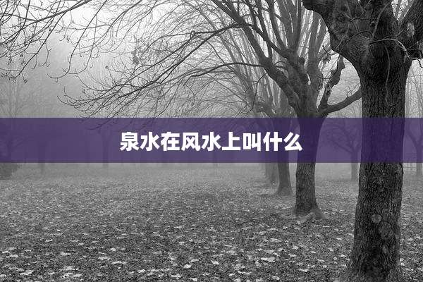 泉水在风水上叫什么