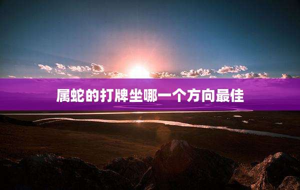 属蛇的打牌坐哪一个方向最佳