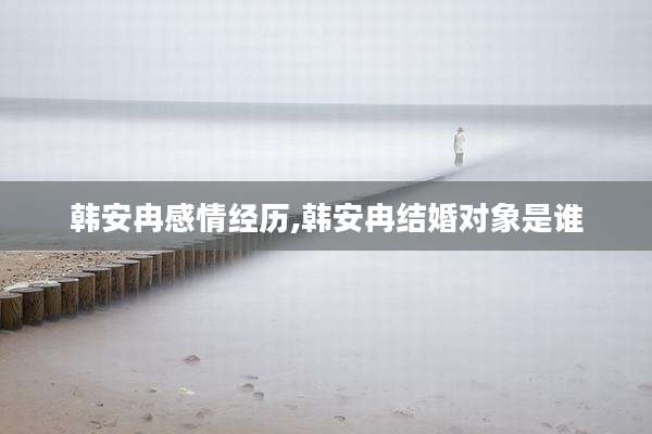 韩安冉感情经历,韩安冉结婚对象是谁