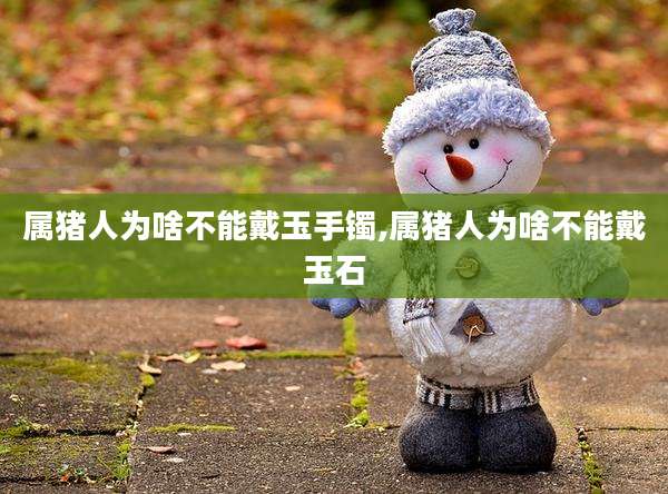 属猪人为啥不能戴玉手镯,属猪人为啥不能戴玉石