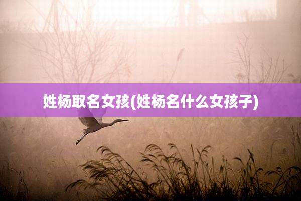 姓杨取名女孩(姓杨名什么女孩子)