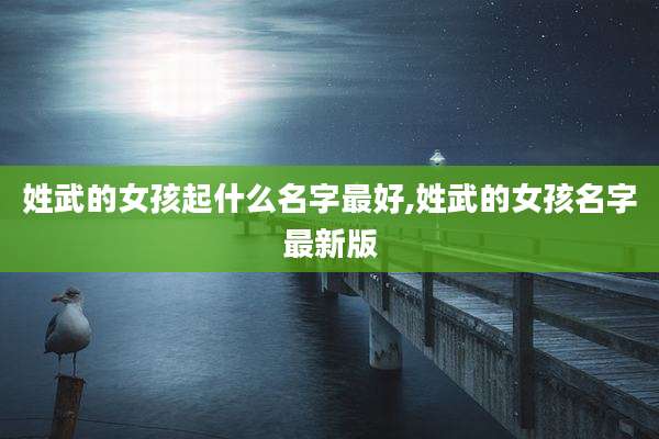 姓武的女孩起什么名字最好,姓武的女孩名字最新版