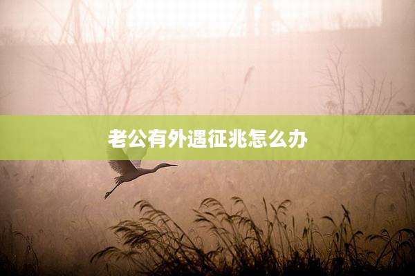 老公有外遇征兆怎么办