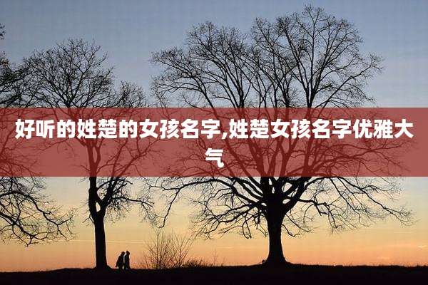 好听的姓楚的女孩名字,姓楚女孩名字优雅大气