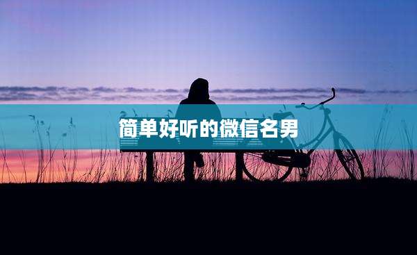 简单好听的微信名男