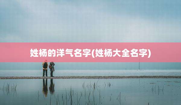 姓杨的洋气名字(姓杨大全名字)