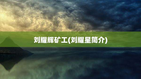 刘耀辉矿工(刘耀星简介)