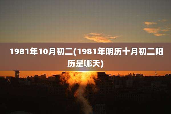 1981年10月初二(1981年阴历十月初二阳历是哪天)