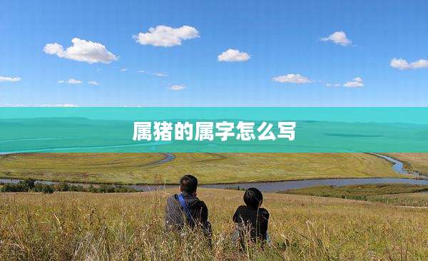 属猪的属字怎么写