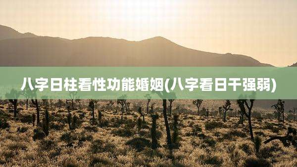 八字日柱看性功能婚姻(八字看日干强弱)
