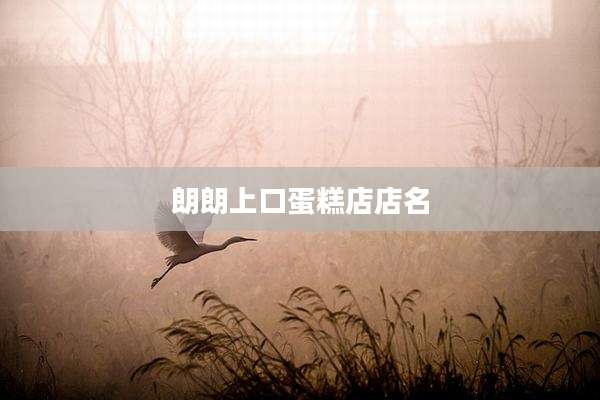 朗朗上口蛋糕店店名