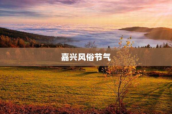 嘉兴风俗节气