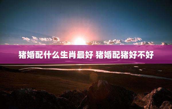 猪婚配什么生肖最好 猪婚配猪好不好