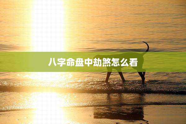 八字命盘中劫煞怎么看