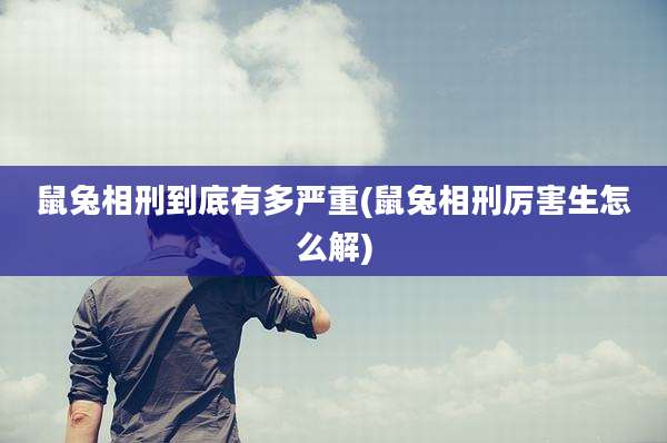 鼠兔相刑到底有多严重(鼠兔相刑厉害生怎么解)