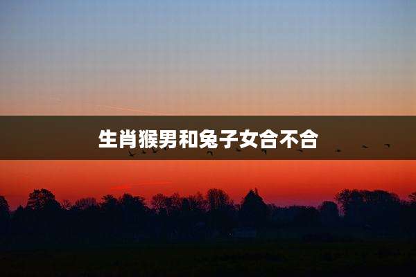 生肖猴男和兔子女合不合