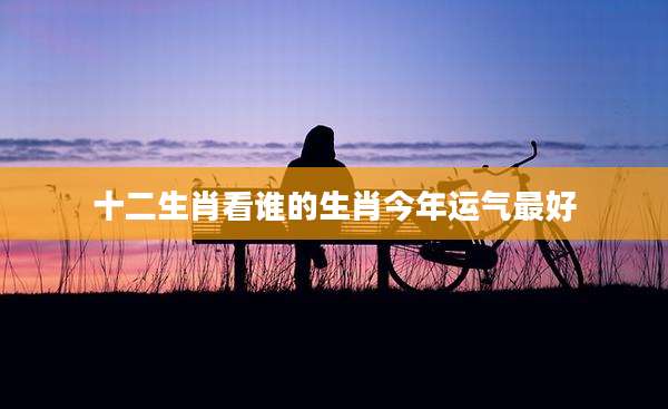 十二生肖看谁的生肖今年运气最好