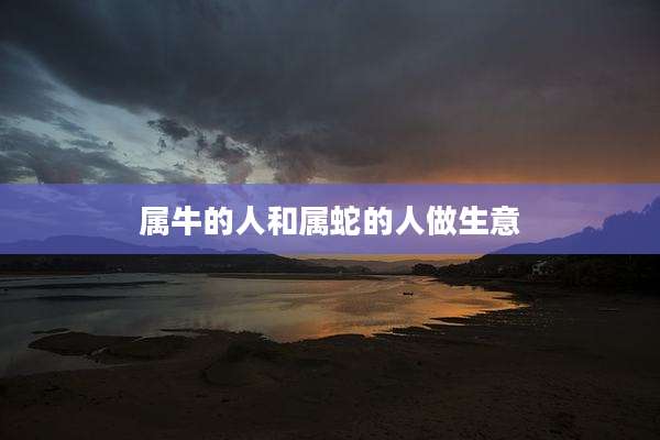 属牛的人和属蛇的人做生意