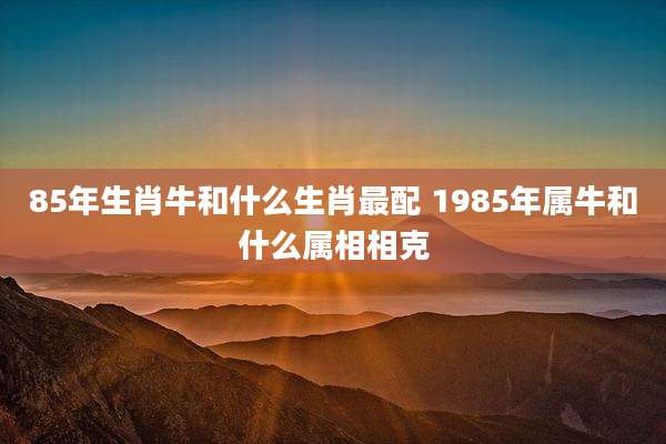 85年生肖牛和什么生肖最配 1985年属牛和什么属相相克