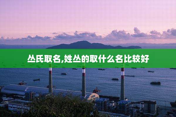 丛氏取名,姓丛的取什么名比较好