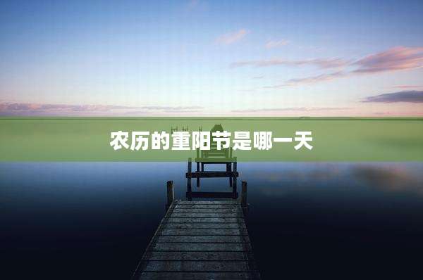 农历的重阳节是哪一天