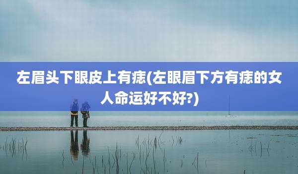 左眉头下眼皮上有痣(左眼眉下方有痣的女人命运好不好?)
