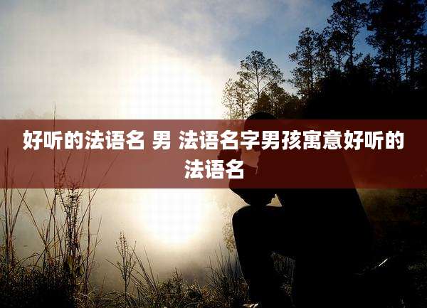 好听的法语名 男 法语名字男孩寓意好听的法语名