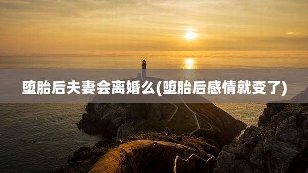堕胎后夫妻会离婚么(堕胎后感情就变了)