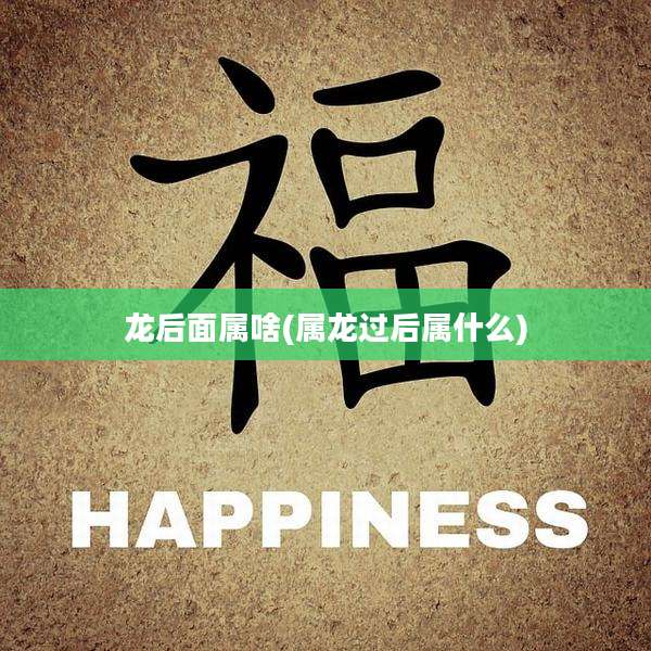 龙后面属啥(属龙过后属什么)