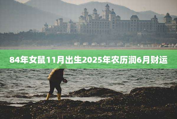 84年女鼠11月出生2025年农历润6月财运
