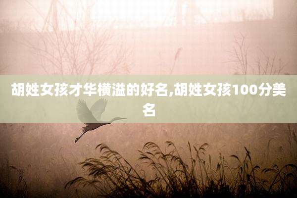 胡姓女孩才华横溢的好名,胡姓女孩100分美名