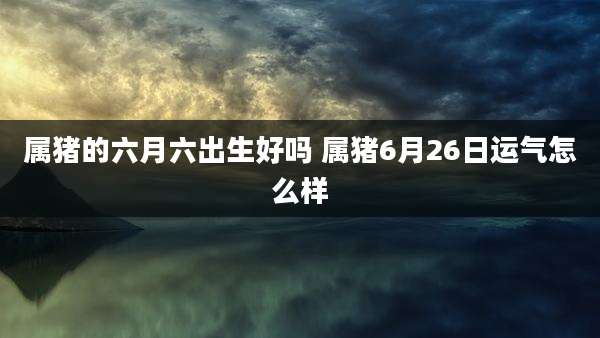 属猪的六月六出生好吗 属猪6月26日运气怎么样