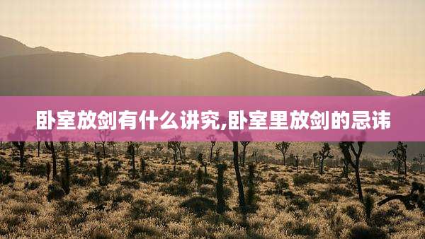 卧室放剑有什么讲究,卧室里放剑的忌讳
