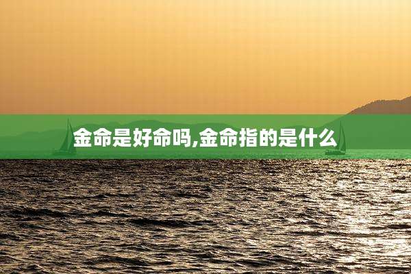 金命是好命吗,金命指的是什么
