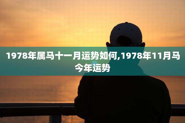 1978年属马十一月运势如何,1978年11月马今年运势