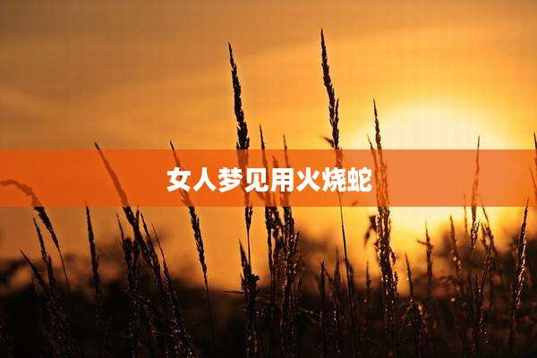 女人梦见用火烧蛇