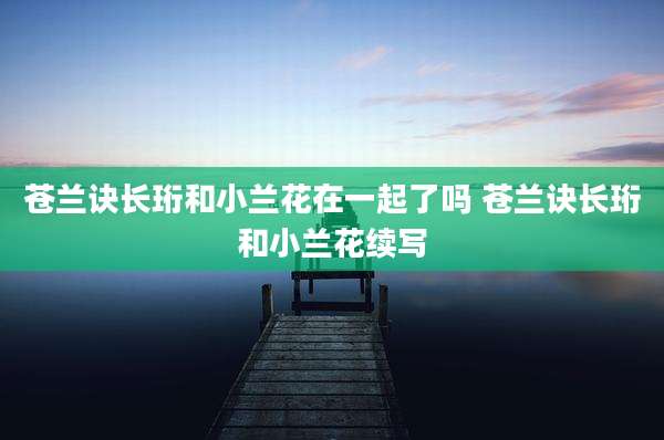 苍兰诀长珩和小兰花在一起了吗 苍兰诀长珩和小兰花续写