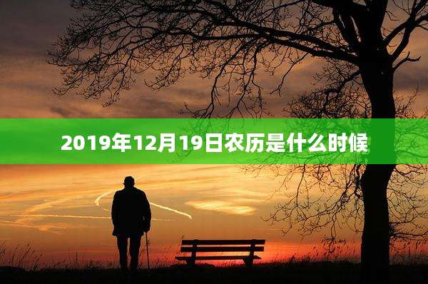 2019年12月19日农历是什么时候