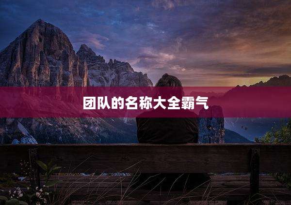 团队的名称大全霸气