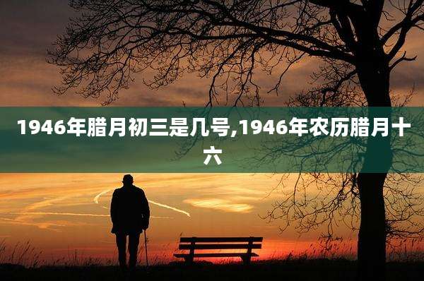 1946年腊月初三是几号,1946年农历腊月十六