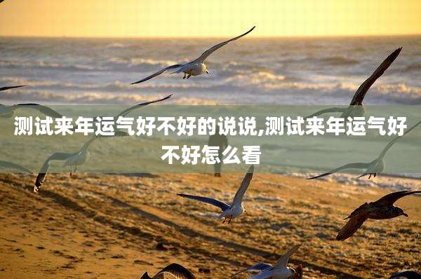 测试来年运气好不好的说说,测试来年运气好不好怎么看