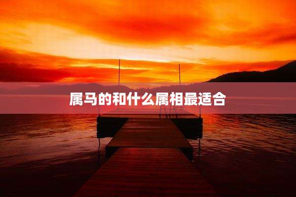 属马的和什么属相最适合
