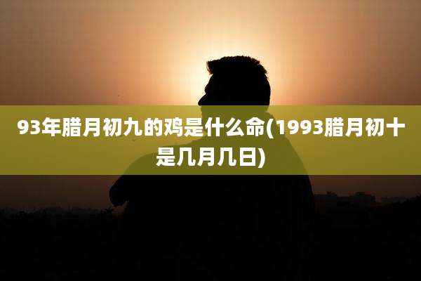 93年腊月初九的鸡是什么命(1993腊月初十是几月几日)
