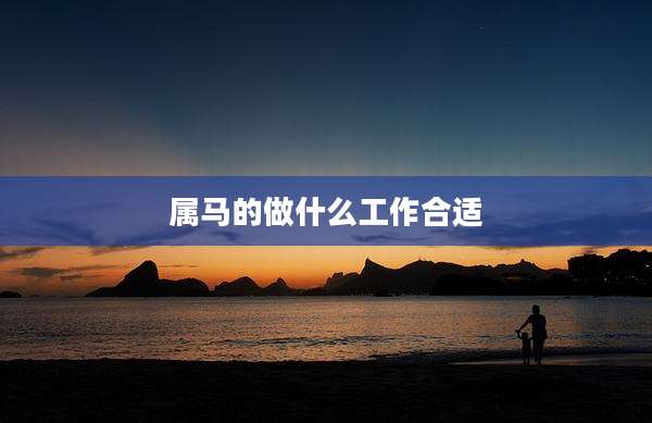 属马的做什么工作合适